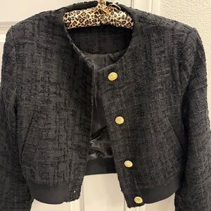 Zara black tweed looks like a Chanel style brand new size small